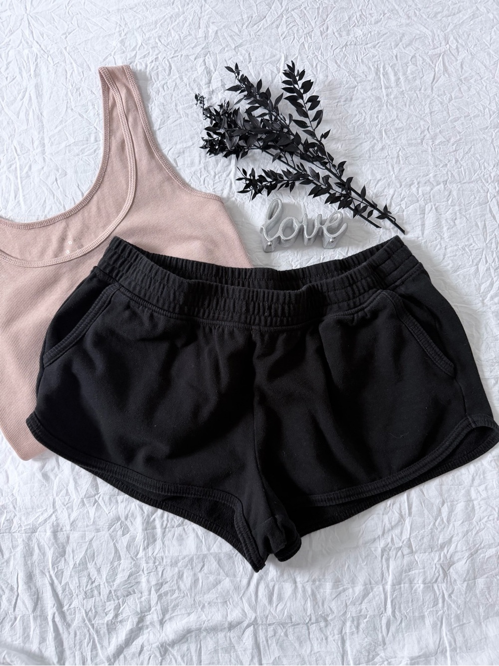 Aeropostale Black Athletic Shorts with Elastic Waist
